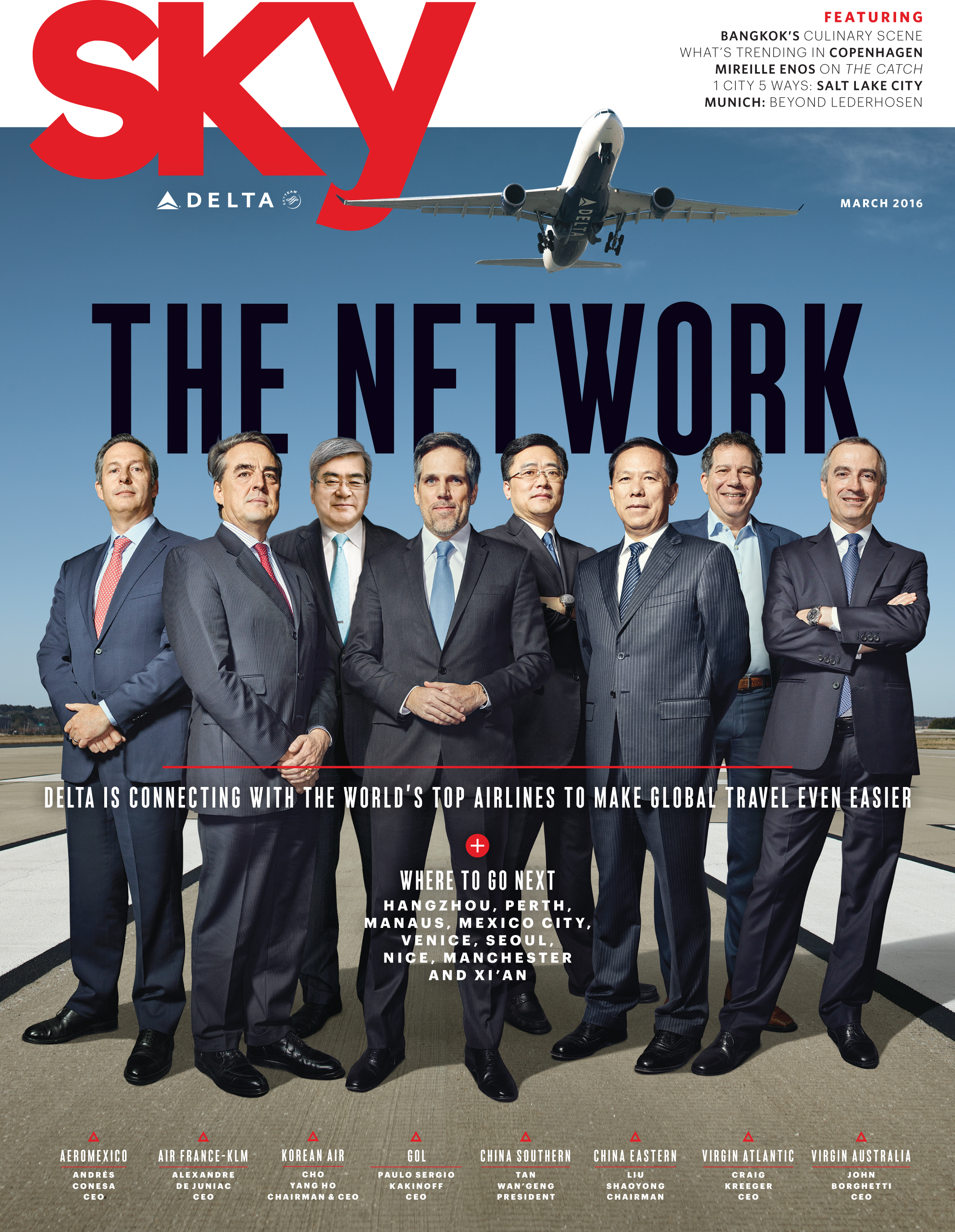 Edição de março da revista Sky apresenta os CEOs das parceiras globais